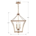 thumbnail image 6 of 516-GA Crystorama Lighting Broche - 4 Light Lantern-Antique Gold Finish    -Traditional Installation, 6 of 8