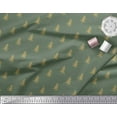 thumbnail image 3 of Soimoi Green Georgette Viscose Fabric Christmas Tree Print Sewing Fabric Yard 42 Inch Wide, 3 of 3