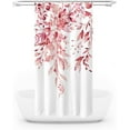 thumbnail image 4 of Pink Eucalyptus Shower Curtain Sets, Watercolor Blush Leaves on The Top Plant with Floral Bathroom Decoration 36x72 Inch with Hooks, 4 of 6