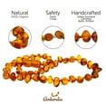 thumbnail image 3 of Amberalia Set of Amber Necklace 13" (33cm) ands Amber Bracelet 5.5" (14cm) Genuine Baltic Amber, Lab Tested Polish Cognac, 3 of 6