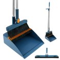thumbnail image 2 of 3Pcs Floor Sweeping Set with Long Handle 180°Rotating Floor Broom Squeegee Dustpan Set Foldable Stand Dustpan and Broom Combo with Comb Teeth Portable Squeegee Broom for Kitchen Office Home Floor, 2 of 10