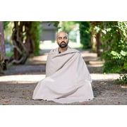 Om Shanti Crafts Meditation Shawl or Prayer Shawl or Meditation Blanket, Shawl/Wrap, Oversize Scarf/Stole. Large. Unisex. Beige.