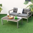 thumbnail image 2 of Costway Table Basse en Aluminium pour Patio Table d'Appoint Rectangulaire Extérieure Jardin, 2 of 8