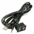 thumbnail image 1 of 1x Portable Car Audio USB 3.5MM AUX Adapter Dash Flush Mount Panel With 1.5M Cable, 1 of 10