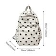 thumbnail image 3 of Polka Dot Nylon Daypack, Multi Pocket Casual Backpack, Ultra Lightweight Large Capacity Bookbag for Daily Commute Campus Travel, 3 of 8