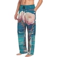 thumbnail image 2 of Easygdp Flowers in Glass Vase Men's Pajama Pant, Sleep Elastic Waistband Lounge Pants - Small, 2 of 9