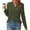 Army Green, variant on SNKSDGM Casual Easter Shirts Tops for Women Work Out Women's Solid Color V Neck Long Sleeve Blouse with Ruffled Shoulder Casual Stylish Fall Winter Top Spring Tops for Women 2025 Trendy Dressy