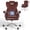 Brown, variant on Hovos Big and Tall Office Chair with Flip-up Arms, Ergonomic Home Computer Desk Leather Chair, 360° Swivel Computer Desk Chair, Quiet Nylon Wheels, Beige