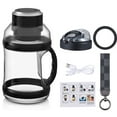 thumbnail image 2 of 2L Portable Smoothie Blender with 6 Blades, 18000RPM USB Rechargeable Double Bottle Lids Juice Blender Large Capacity Shakes Machine for Kitchen Home Gym, 2 of 6