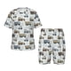 thumbnail image 1 of Fotbe Tractor and Dumper Pijama Estampada de 2 Piezas para Niños – Ropa de Dormir de Manga Corta Cómoda para Niños y Niñas, Camiseta y Shorts de Algodón-Large, 1 of 6