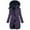 Dark Purple, variant on Coorders Women's Heavyweight Winter Jacket with Hooded, Snow Water Repellent Outwear Puffer Jacket Coat ,Women's Plus Dark Purple,Size XXL