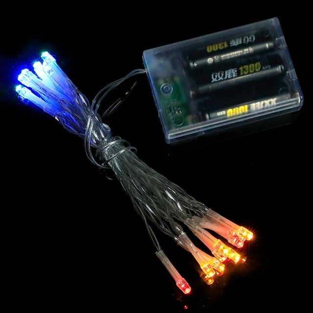 Cadena de luces LED con caja de batería para exteriores, resistente al agua, con ocho funciones, control remoto, cadena de luces de colores, decoración navideña para bodas y centros