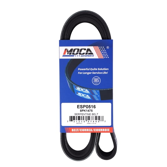 MOCA AUTOPARTS 8PK1475 Serpentine Belt Fit for 2011-2019 BMW X6 3.0L & 2011-2018 BMW X5 3.0L & 2013-2019 BMW 640i Gran Coupe 3.0L