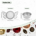 thumbnail image 4 of 2 Pcs Tea Strainers with Drip Bowl Stainless Steel Loose Leaf Tea Filter with Flower Handle Reusable Fine Mesh Tea Interval Diffuser for Loose Leaf Coffee Herbal Spice(Silver), 4 of 7