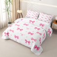 thumbnail image 3 of spefrowx Cute Polka Dot Bow Twin Quilt Set for Girls Boys, Pink Cartoon Print Twin Coverlet Set, 2 Pieces, 3 of 7