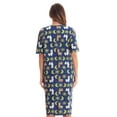 thumbnail image 3 of Just Love Short Sleeve Nightgown Sleep Dress for Women (Medium, Navy - Llama Celestial), 3 of 3