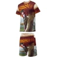 thumbnail image 3 of Alice in Wonderland Boys Girls Short Sleeve Mesh T-Shirt And Shorts Outfit Set Summer Clothes Set for Kids, 3 of 8