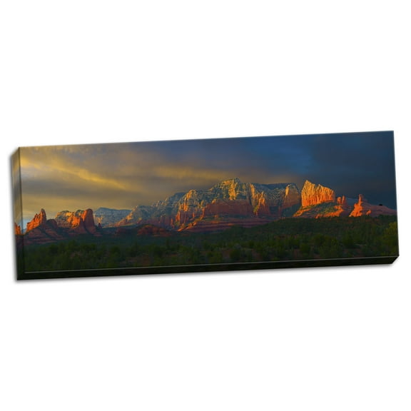 Gango Home Decor Sedona Sunset by George Johnson (Ready to Hang); One 36x12in Hand-Stretched Canvas