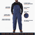 thumbnail image 4 of RefrigiWear ChillBreaker Bib Overalls - Insulated Work Bibs, Water-Repellent, Windproof, Lightweight, -40°F Comfort Rating, Durable Cold-Weather Gear, 4 of 7