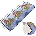 thumbnail image 2 of Dreamtimes Christmas Hat Sloth Hallway Runner Rug 2'x6' Kitchen Rug with Rubber Backing Winter Snow Non Slip Entryway Rug Runner Washable Soft Area Rug for Hallway Bedroom Kitchen Decor, 2 of 6