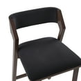 thumbnail image 5 of Patricia Modern Wood Upholstered Barstool in Black, 5 of 9