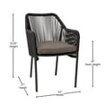 thumbnail image 5 of Flash Furniture Kallie Aluminum/Wicker Patio Club Chairs - Set of 2 - Gray, 5 of 9