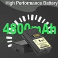 thumbnail image 2 of Pack de baterías GELINTO de 4800 mAh con cargador doble para Xbox 360, 2 of 6