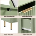 thumbnail image 6 of IDEALHOUSE Dressers 6 Drawer Wide Dresser, Fluted Modern Chest with Deep Drawers, Wooden Storage Organizer for Bedroom, Living Room, Entryway, Matte Green, 6 of 8