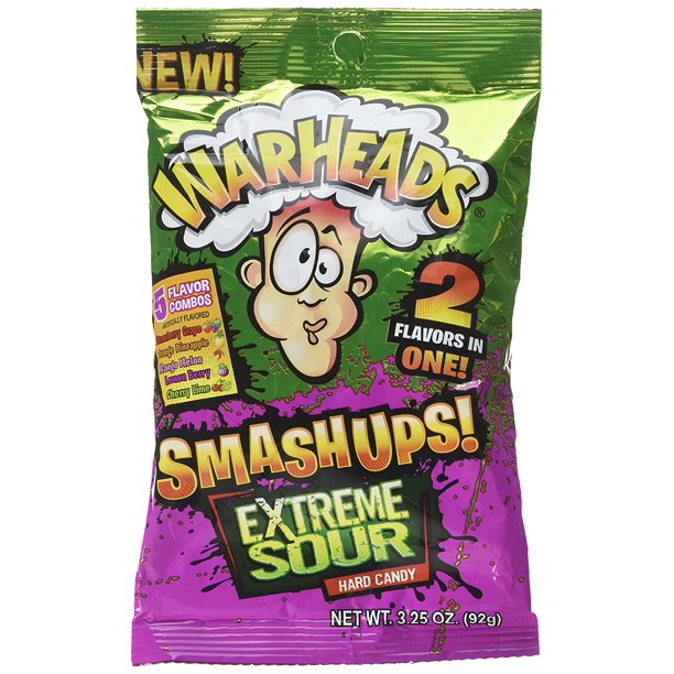 Warheads Smashups Extreme Sour Hard Candy 3.25oz Bag