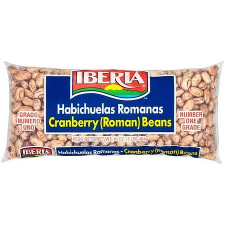 Iberia Cranberry (Roman) Beans, 16 oz