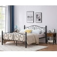 thumbnail image 2 of 3-Piece Bedroom Sets, Queen Size Metal Bed Frame and 2 Brown Nightstands, 2 of 7