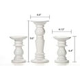 thumbnail image 3 of Better Homes & Gardens White Ceramic Pillar Candle Holders, Set of 3, 3 of 4