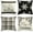 Black, variant on Sm:)e Hello Winter Merry Christmas Pillow Covers 18 x 18 Set of 4 Square Xmas Decorative Farmhouse Outdoor Pillow Case