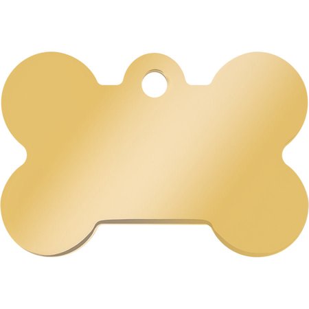 UPC: 0736511461923 | Medium Bone Shape Dog Tag with Plated Brass