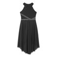 thumbnail image 4 of Aiihoo Girls Sleeveless Ballet Dance Dress Lyrical Modern Halter Neck Maxi Dress Performance Dress Ball Gowns Black 12, 4 of 7