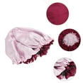 thumbnail image 3 of Unique Bargains 1 Pc Women Adjustable Double Layer Shower Cap for Bathroom Hotel Wine Red, 3 of 6