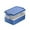 Classic Blue, variant on Linoroso 2 Stackable Leakproof Bento Lunch Box for Adults, All-in-One Bento Box with Sauce Cups, Fork and Spoon - Pale Mint