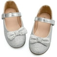 thumbnail image 3 of Kushyshoo Girl's Silver Glitter Ballet Flats Soft Mary Jane Dress Party Shoes Non-Slip 11M, 3 of 8