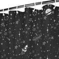 thumbnail image 4 of Galaxy Themed Bathroom Curtain Starry Night Sky Moon Stars Sun Waterproof Fade-Resistant Polyester Fabric, 4 of 5