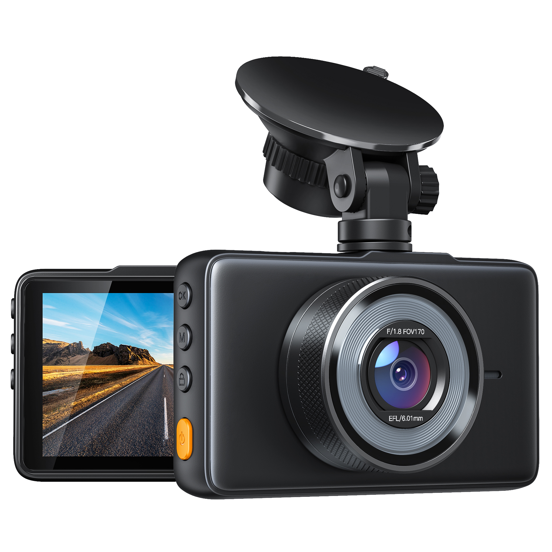 APEMAN C450 Dash Cam 1080P FHD 3" Car Camera 170° Wide Angle Screen, Parking Monitor, Black - image 3 of 11