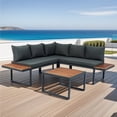 thumbnail image 2 of ALEAVIC 4 Piece L-Shaped Patio Wicker Sectional Sofa Sets, 2 of 6