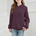 thumbnail image 2 of Taqqpue Girls Boys Hoodies Casual Solid Color Crewneck Pullover Loose Fit Long Sleeve Shirts Casual Oversize Hooded Sweatshirt for Kids 4-14Y, 2 of 7