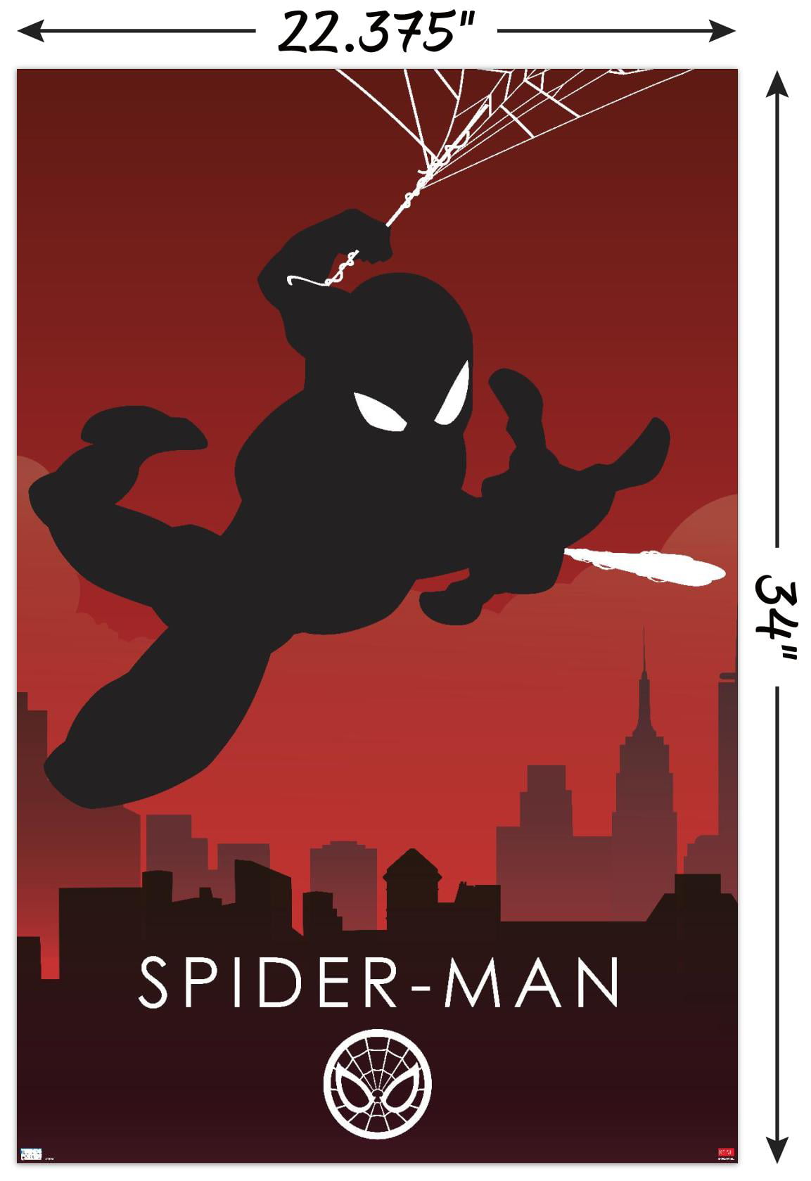 Marvel Heroic Silhouette - Spider-Man Wall Poster, 