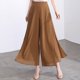 thumbnail image 1 of Abrigo de gasa con abertura lateral de moda para verano, cintura trasera elástica y suelta, pantalones largos casuales y elegantes., 1 of 5