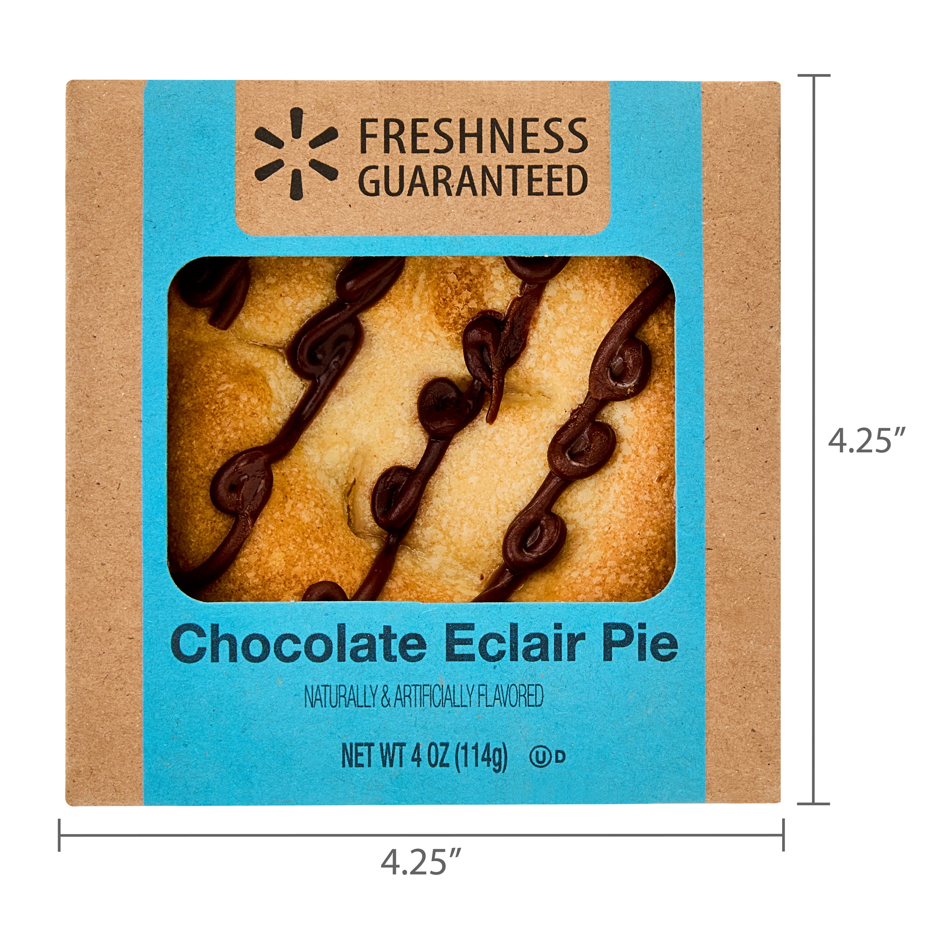 Freshness Guaranteed 4" Chocolate Éclair Mini Baked Pie, 4 oz Carton (Shelf Stable)