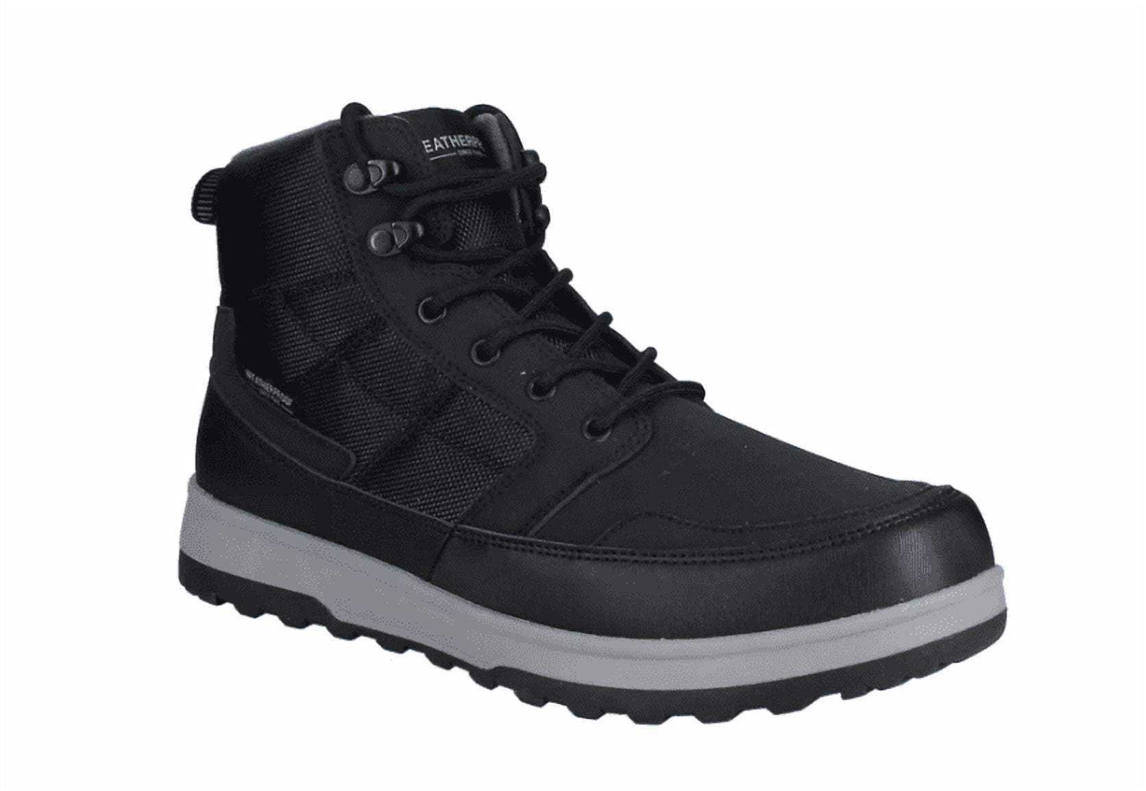 Weatherproof Mens Black Waterproof Round Toe Platform Lace-up Duck Boots, Size 9 Men main image 3
