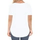 thumbnail image 4 of Camiseta de mujer Jumpingount con cuello en V Blusa casual de manga corta color Blanco 5XL, 4 of 6