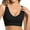 Black, variant on Wdfiry Womens Yoga Bras Round Neck Push Up Traceless Sports Bras Gathering Full Coverage Breathable Wireless Workout Bras, S-5XL