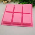 thumbnail image 1 of Agiferg 6 Cavity Plain Basic Rectangle Silicone Mould For Homemade Craft Soap Mold, 1 of 5