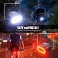thumbnail image 4 of Bike Lights Set, USB Rechargeable Bicycle Lights, Ultra Bright LED Cycle Light Front and Back Rear Light, IPX5 Waterproof Mountain Road Cycling Headlight and Taillight Set, 4 of 8
